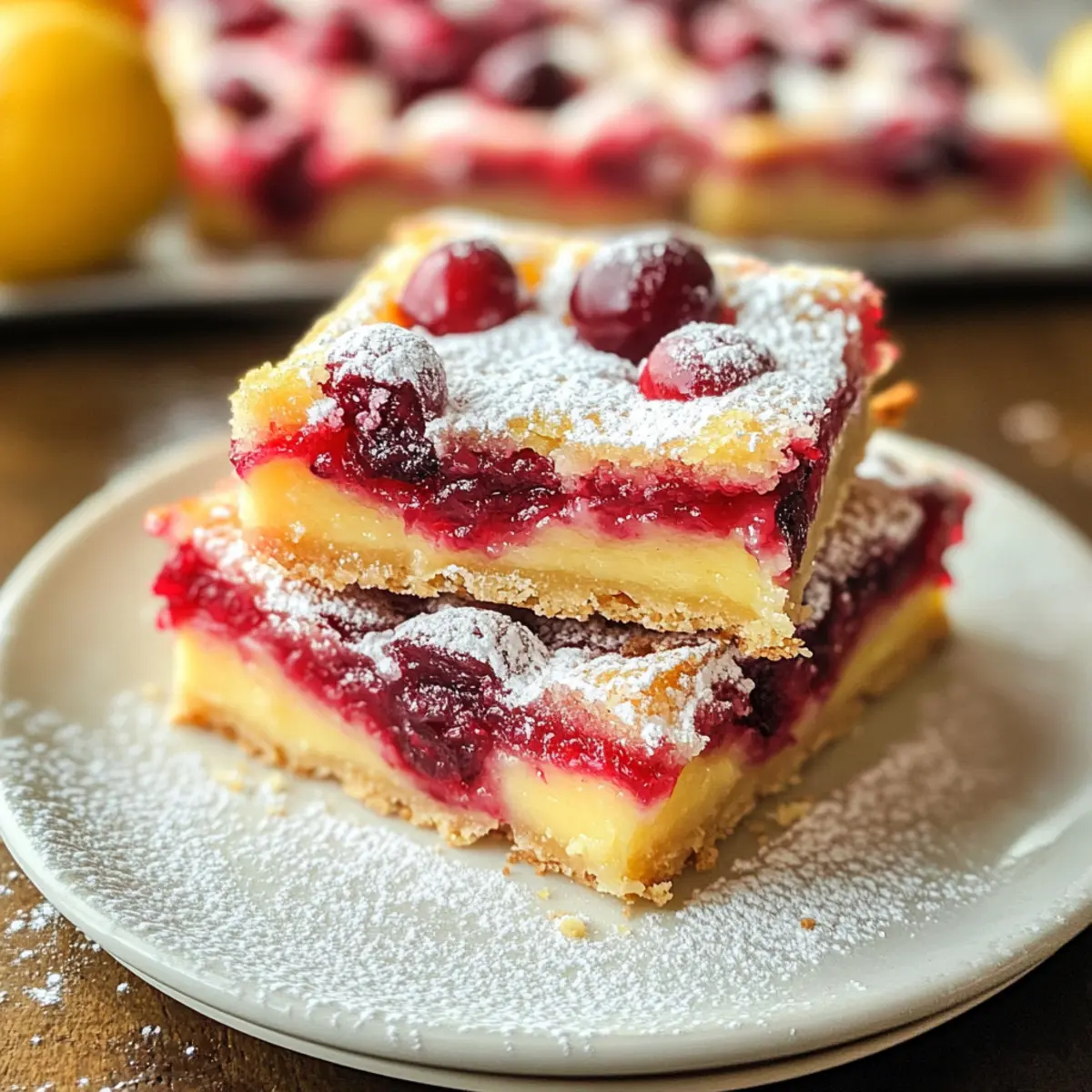Cranberry Zitrone Riegel