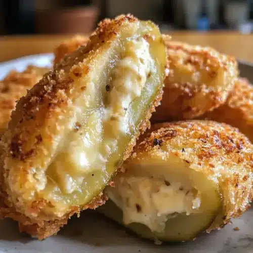 Zerknitterte frittierte gefüllte Gurken Rezept