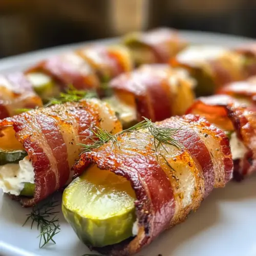 Käse-Dill-Gurken-Bacon-Shots