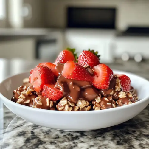 Schokoladenüberzogene Erdbeer-Joghurt-Cluster