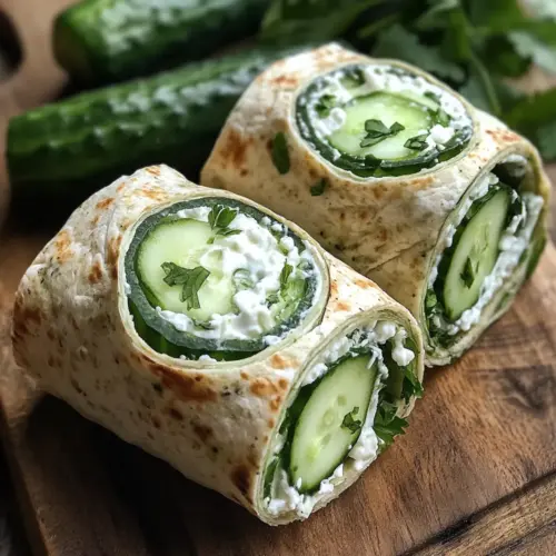 Gurken-Hüttenkäse-Wraps