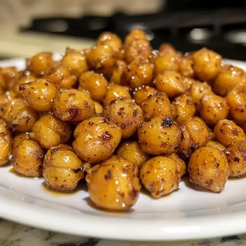 Honig- und Senf-geröstete Kichererbsen