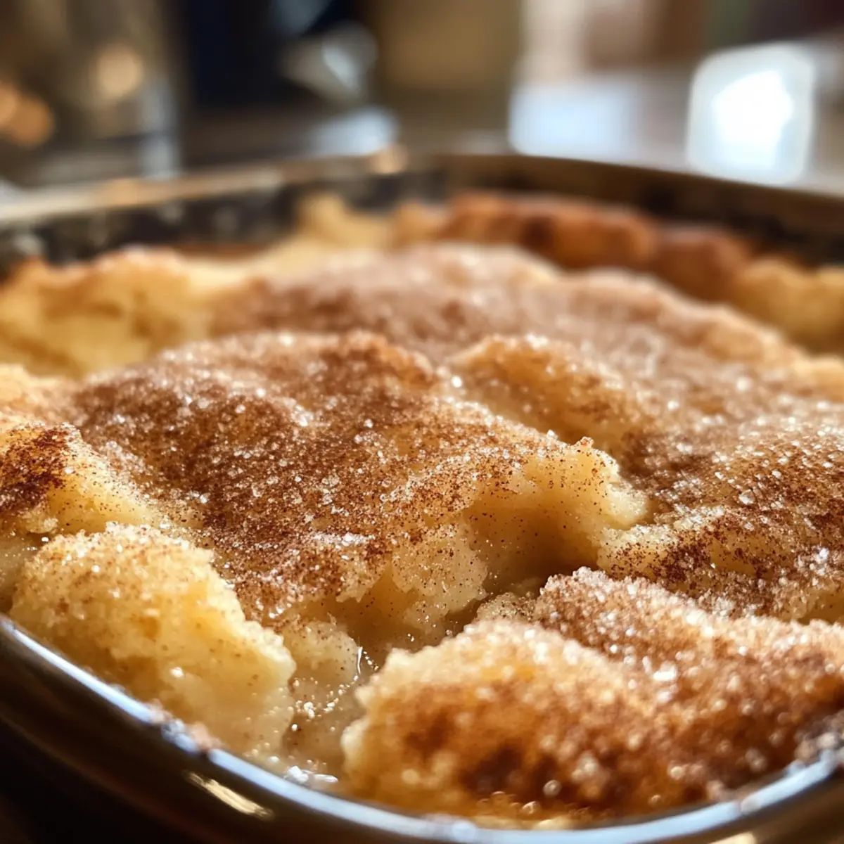 Snickerdoodle Cobbler Rezept Zutaten: - 1 Tasse Mehl - 1 Tasse Zucker - 2 Teelöffel Backpulver - 1/2 Teelöffel Salz - 1 Teelöffel Zimt - 1/2 Tasse Butter (geschmolzen) - 1 Tasse Milch - 1 Tasse Zucker (für die Füllung) - 2 Tassen Äpfel (in Stücke geschnitten) Anleitung: 1. Ofen auf 180 Grad vorheizen. 2. In einer Schüssel Mehl, Zucker, Backpulver, Salz und Zimt vermengen. 3. Geschmolzene Butter und Milch hinzufügen und gut umrühren. 4. Die Mischung in eine gefettete Auflaufform gießen. 5. Äpfel gleichmäßig auf der Teigmischung verteilen. 6. Mit Zucker bestreuen. 7. 30-35 Minuten backen, bis es goldbraun ist. 8. Abkühlen lassen und servieren.