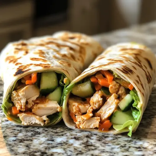Süße Chili Hühnchen Wraps