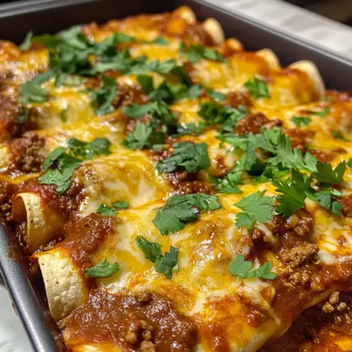 Klassische Rindfleisch-Enchiladas mit roter Sauce - ein erstaunliches ultimativer Rezept