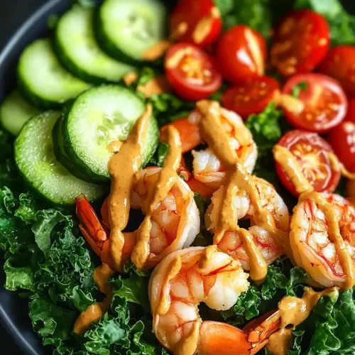 Cremiger Gurken-Garnelen-Salat