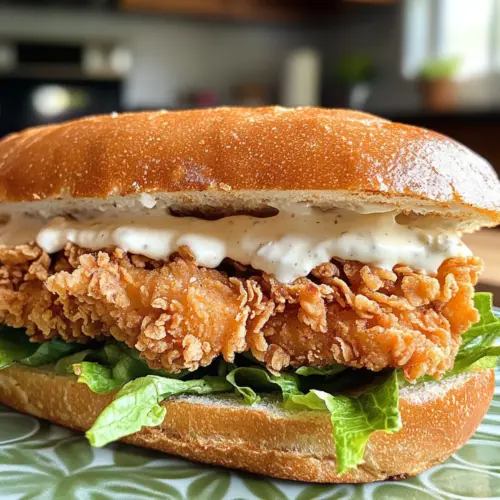 Knuspriges Hähnchen-Caesar-Sandwich