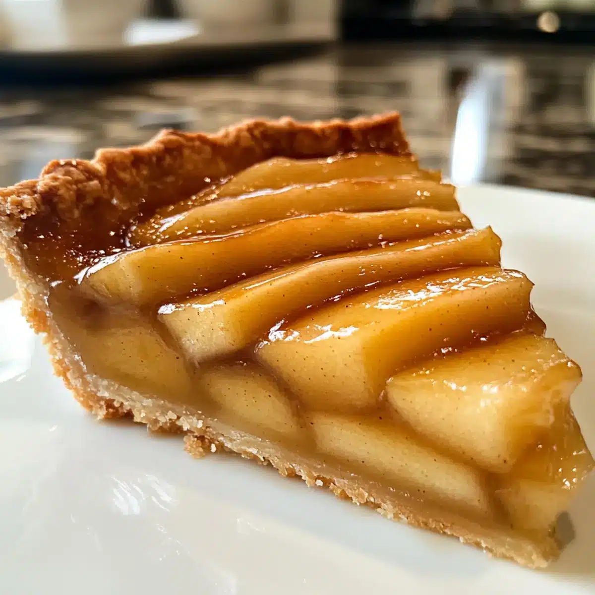 Zutaten: - 1 Teig - 6 Äpfel - 100 g Zucker - 50 g Butter - 1 Ei - Zimt nach Geschmack Anleitung: 1. Heizen Sie den Ofen auf 180°C vor. 2. Rollen Sie den Teig aus und legen Sie ihn in eine Tartform. 3. Schälen und schneiden Sie die Äpfel in Scheiben. 4. Legen Sie die Apfelscheiben gleichmäßig auf den Teig. 5. Mischen Sie Zucker, Butter und Zimt und verteilen Sie die Mischung über die Äpfel. 6. Backen Sie die Torte 30-40 Minuten lang, bis sie goldbraun ist. 7. Lassen Sie die Torte abkühlen und servieren Sie sie.