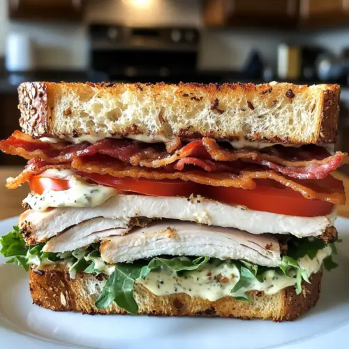 Puten-Rindfleisch-Speck-Ranch-Sandwich