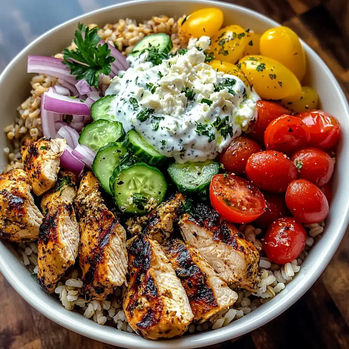 Hühnchen Gyro Schüssel