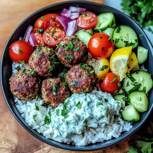 Griechische Fleischbällchen Schüssel