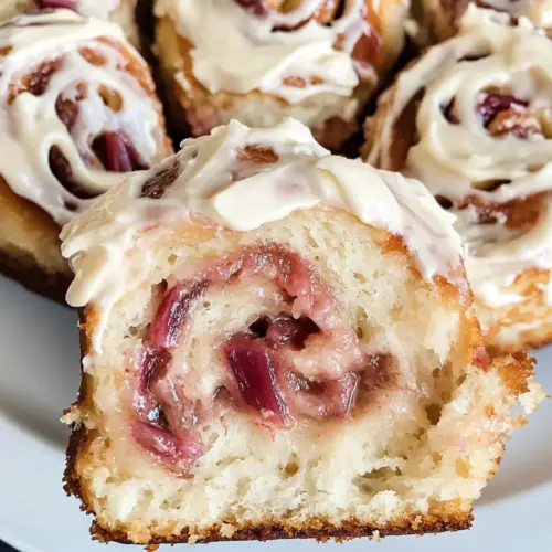 Rhabarber Klebrige Brötchen