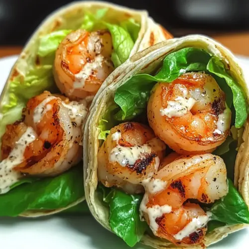 Shrimps Caesar Wraps