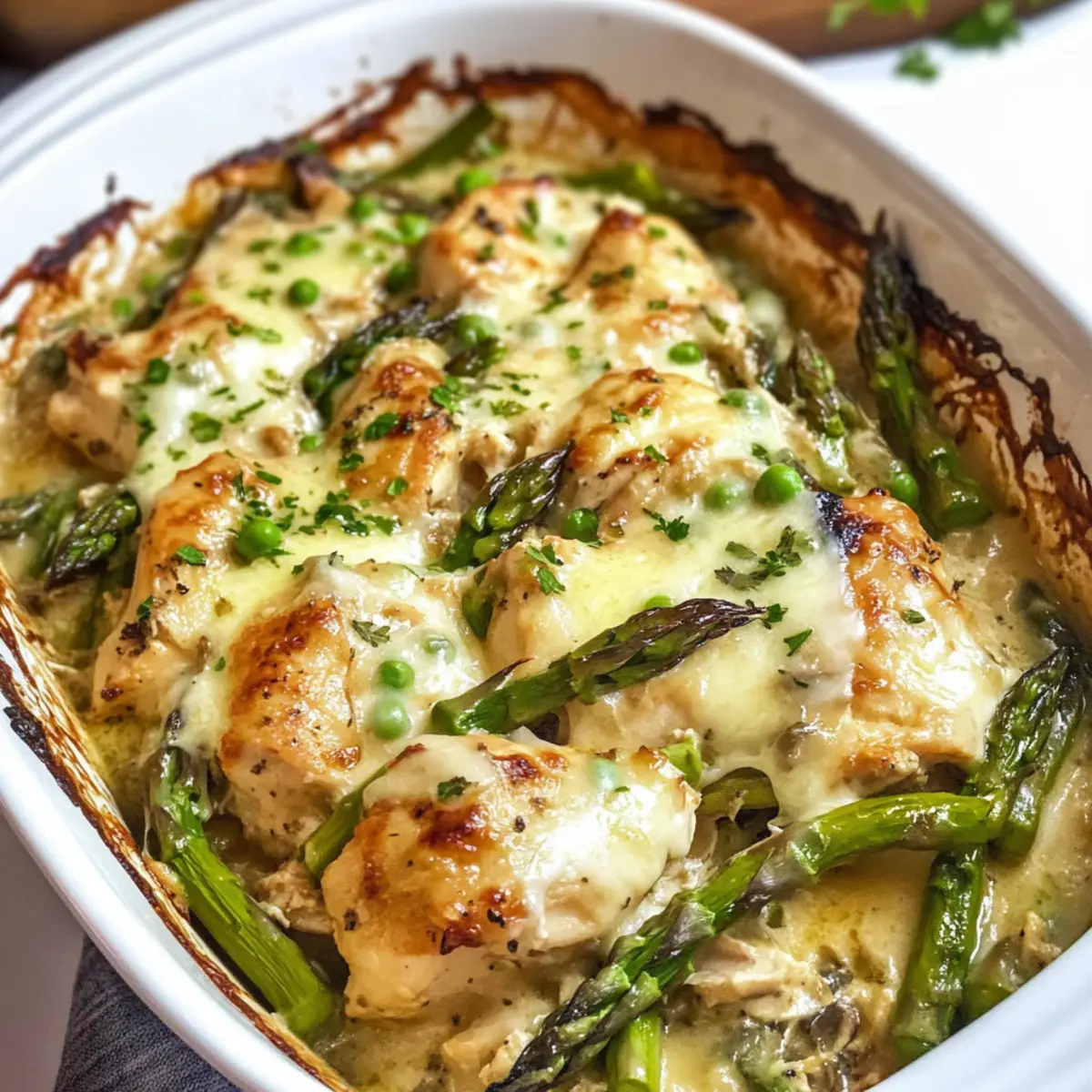 Spargel-Hühnchen-Auflauf