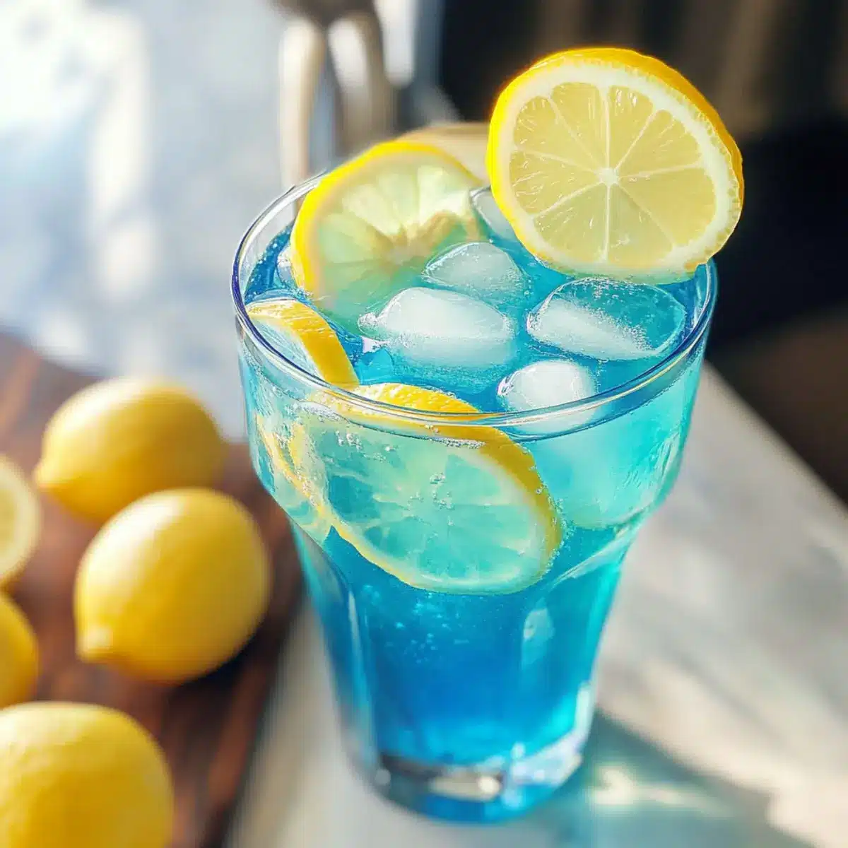 Blaue Himbeer-Limonade