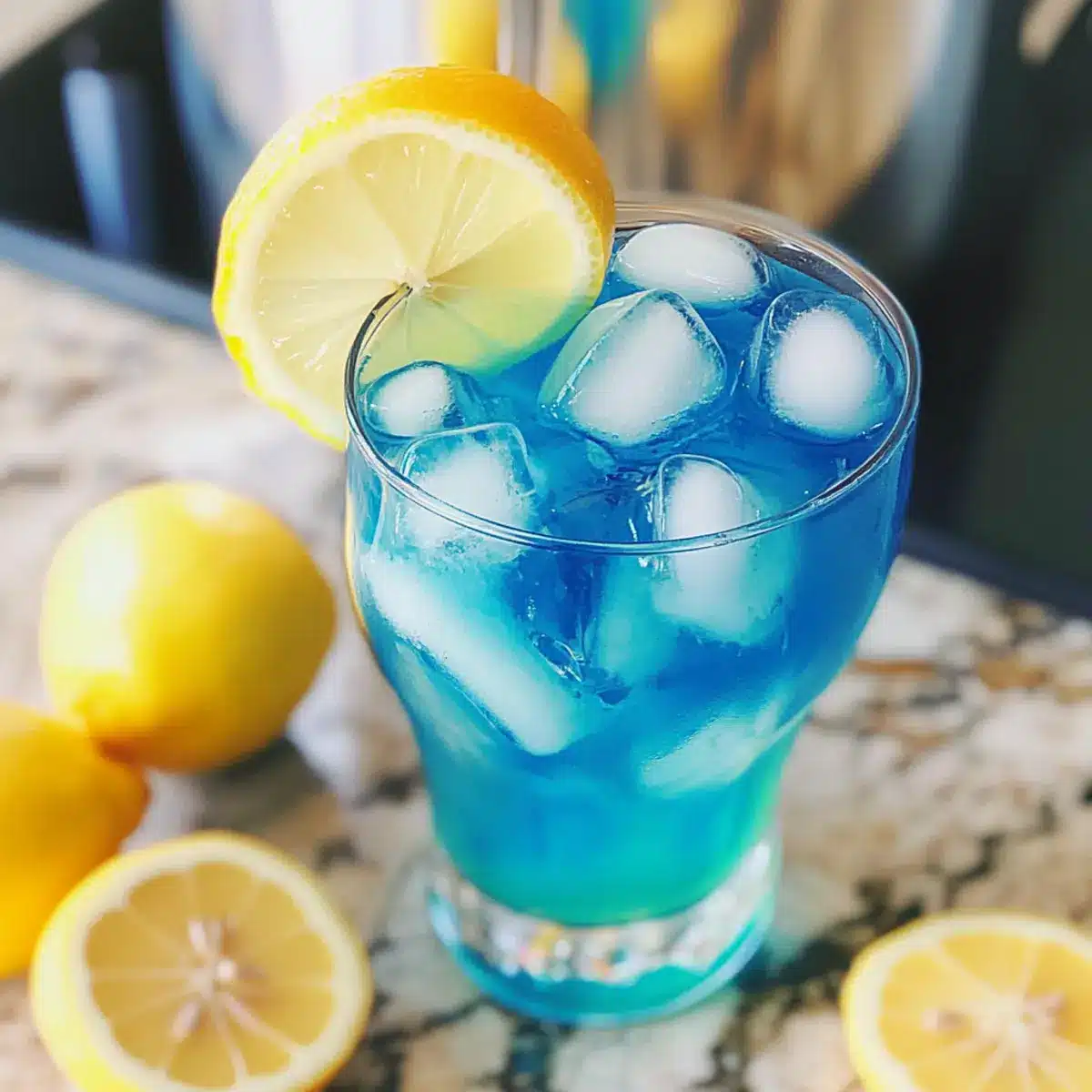 Blaue Himbeer-Limonade