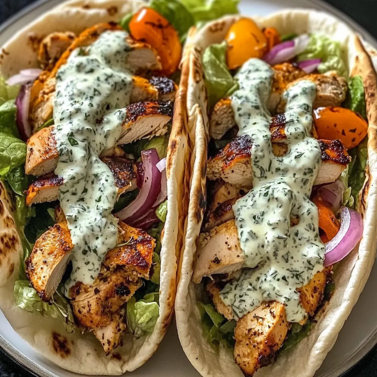 Hühnchen Pita