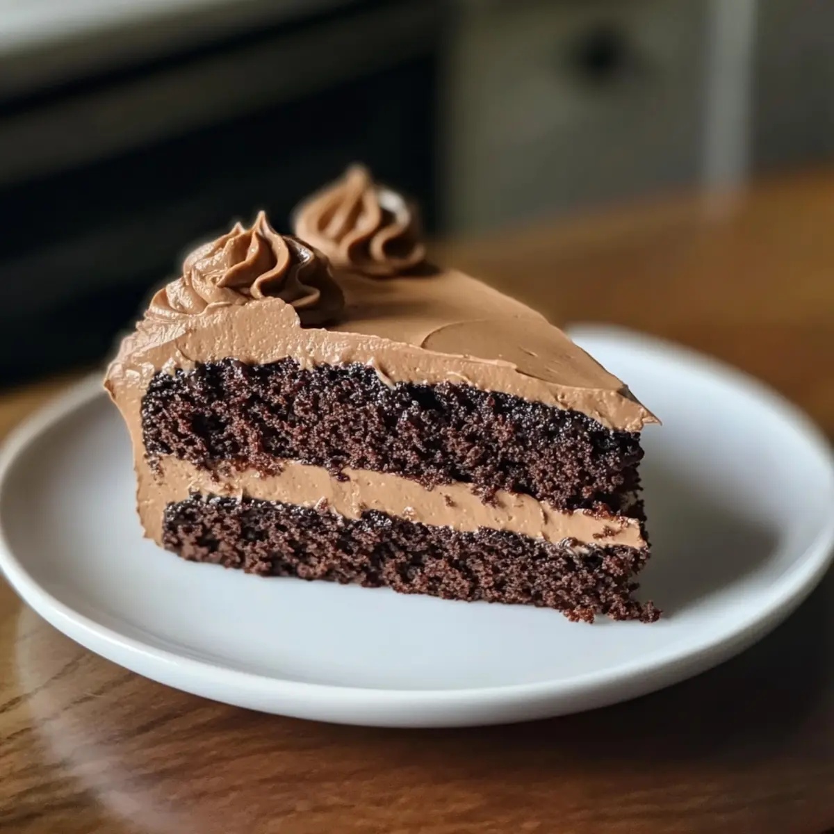 Dunkler Schokoladenkuchen