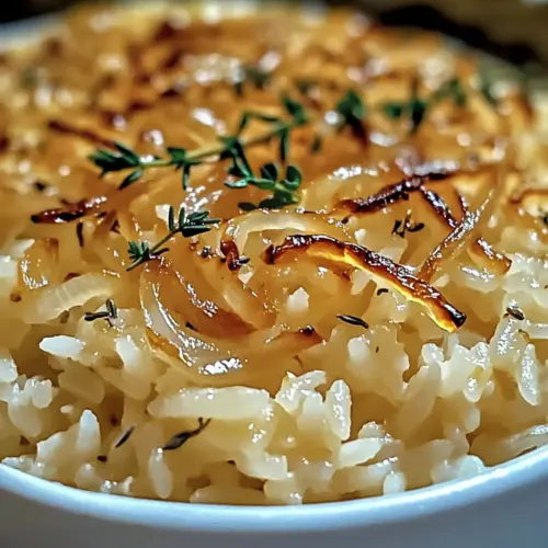 Französischer Zwiebelbutterreis