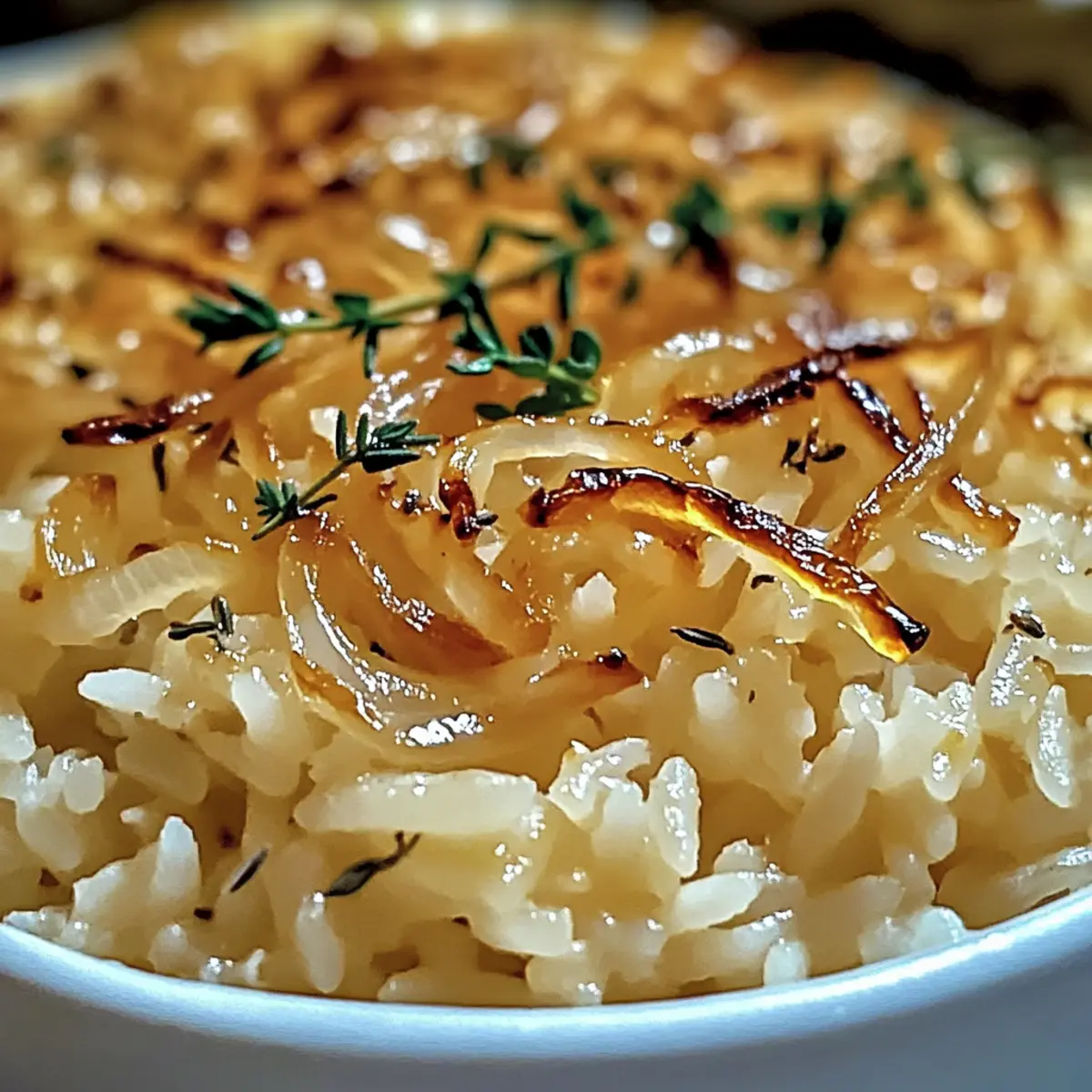 Französischer Zwiebelbutterreis