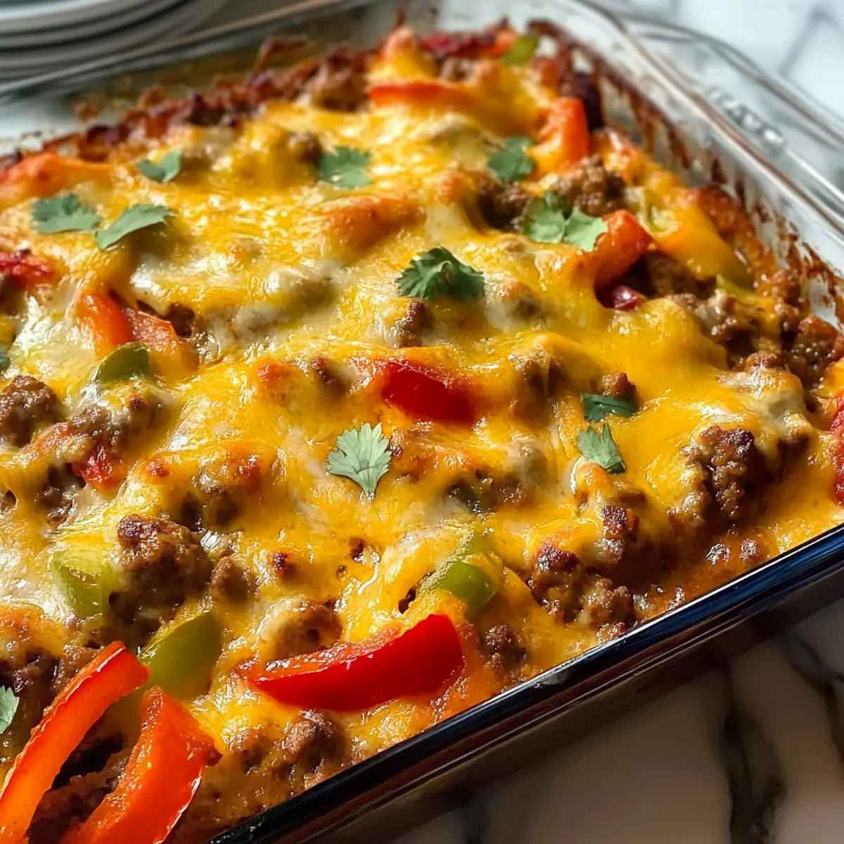 Hamburger Fajita Auflauf