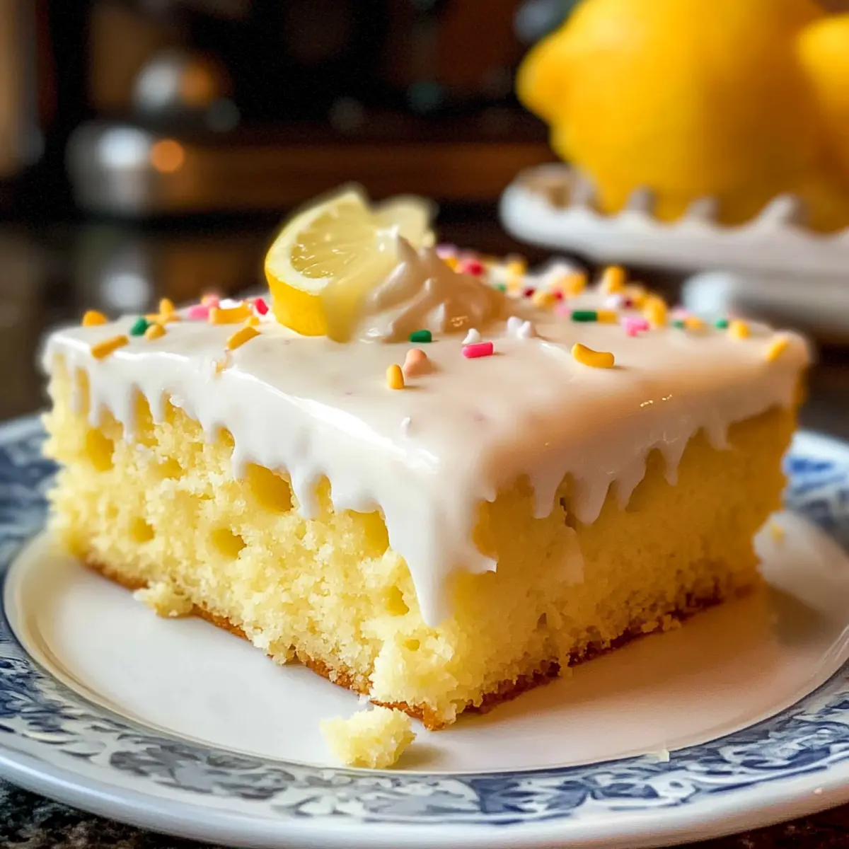 Zitronenpoke-Kuchen