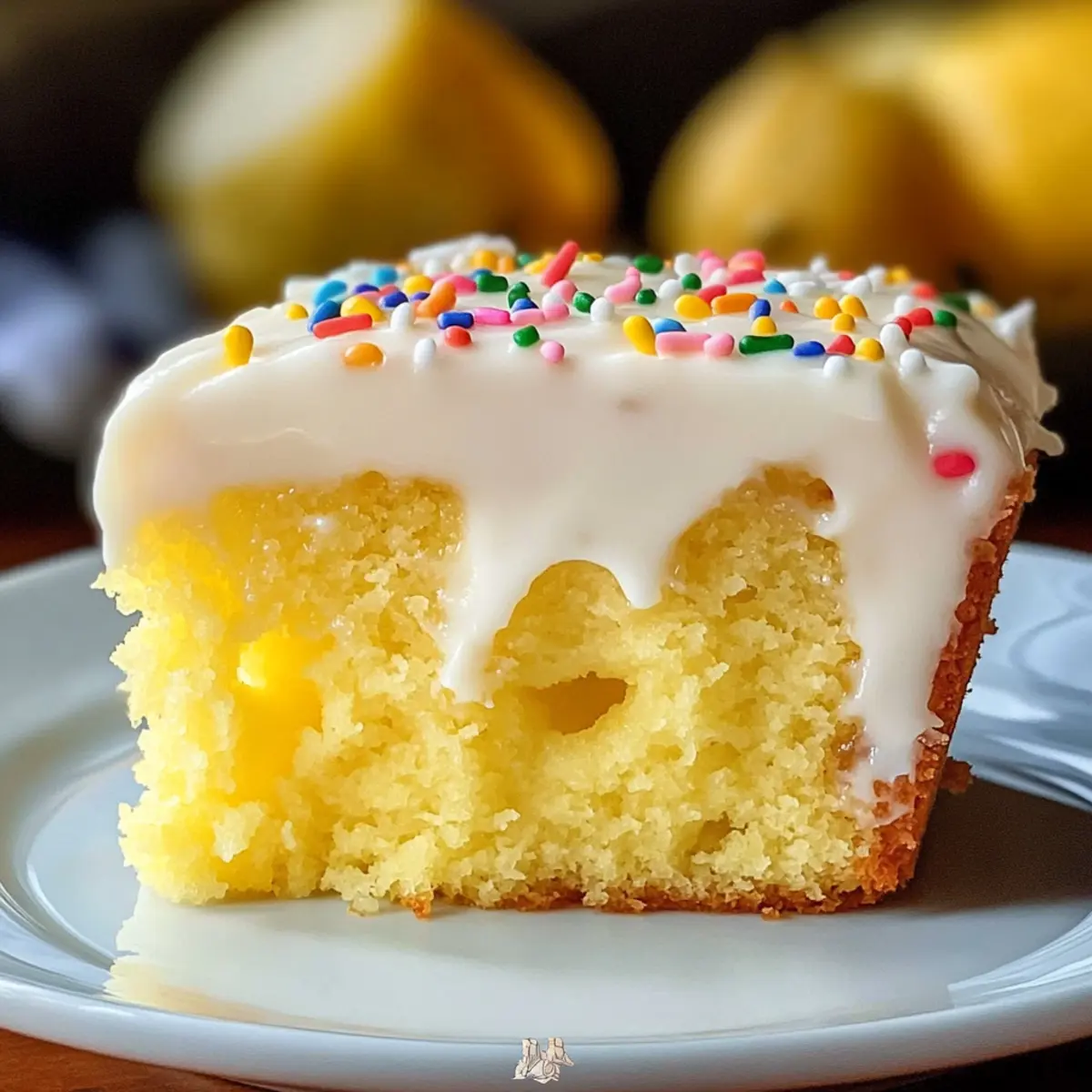 Zitronenpudding-Poke-Kuchen