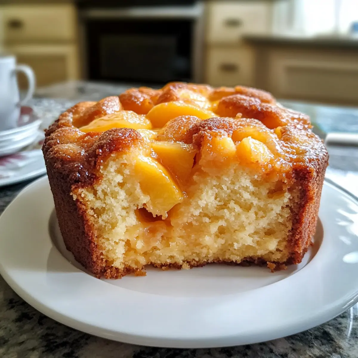 Pfirsich-Cobbler-Pfundkuchen