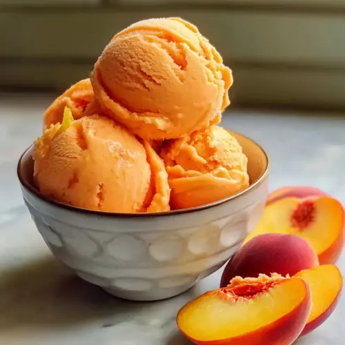 Pfirsich-Sorbet