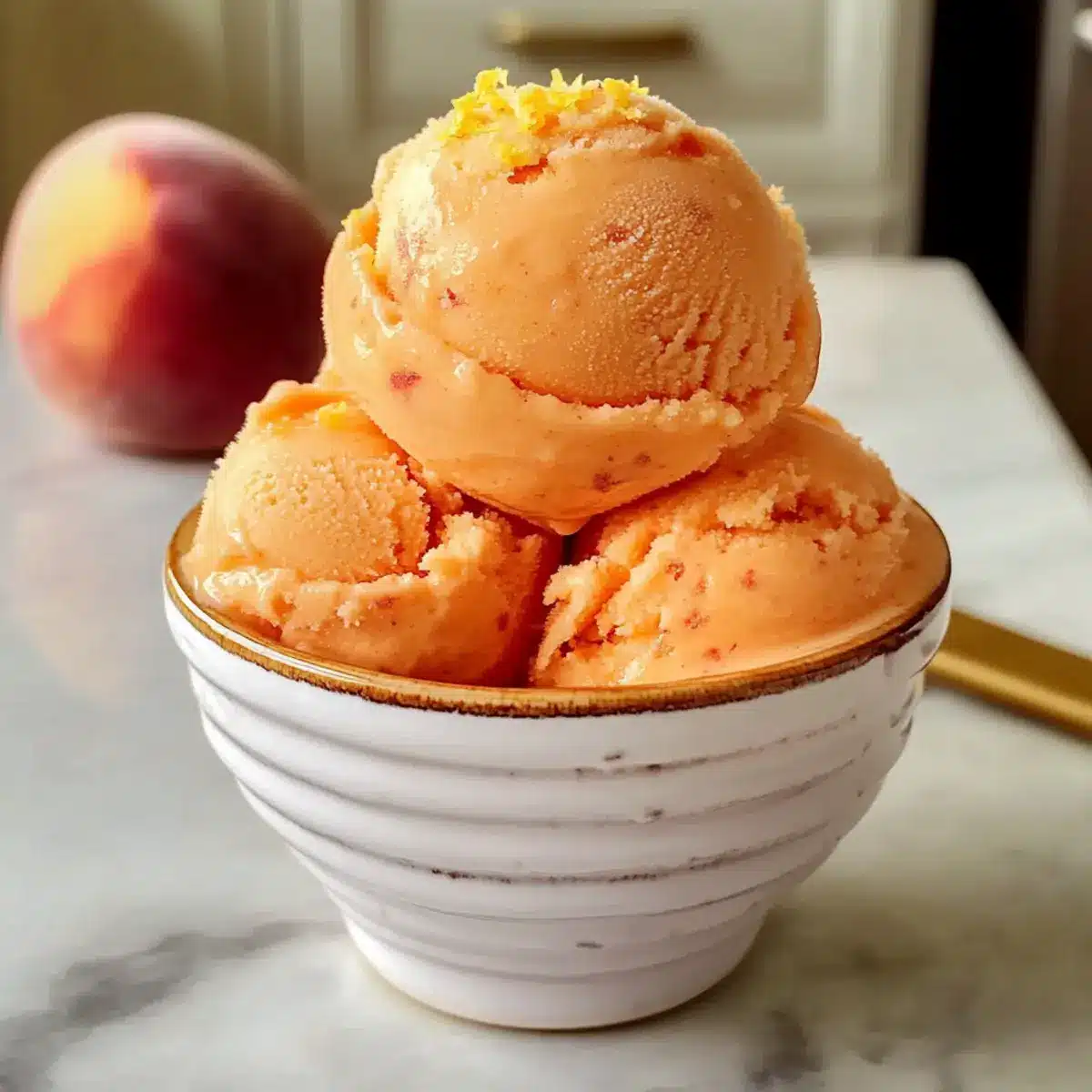 Pfirsich-Sorbet