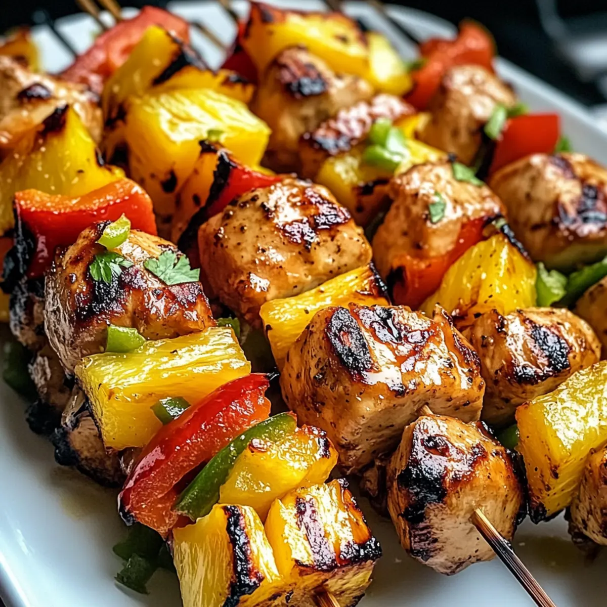 Ananas-Hühnchen-Spieße