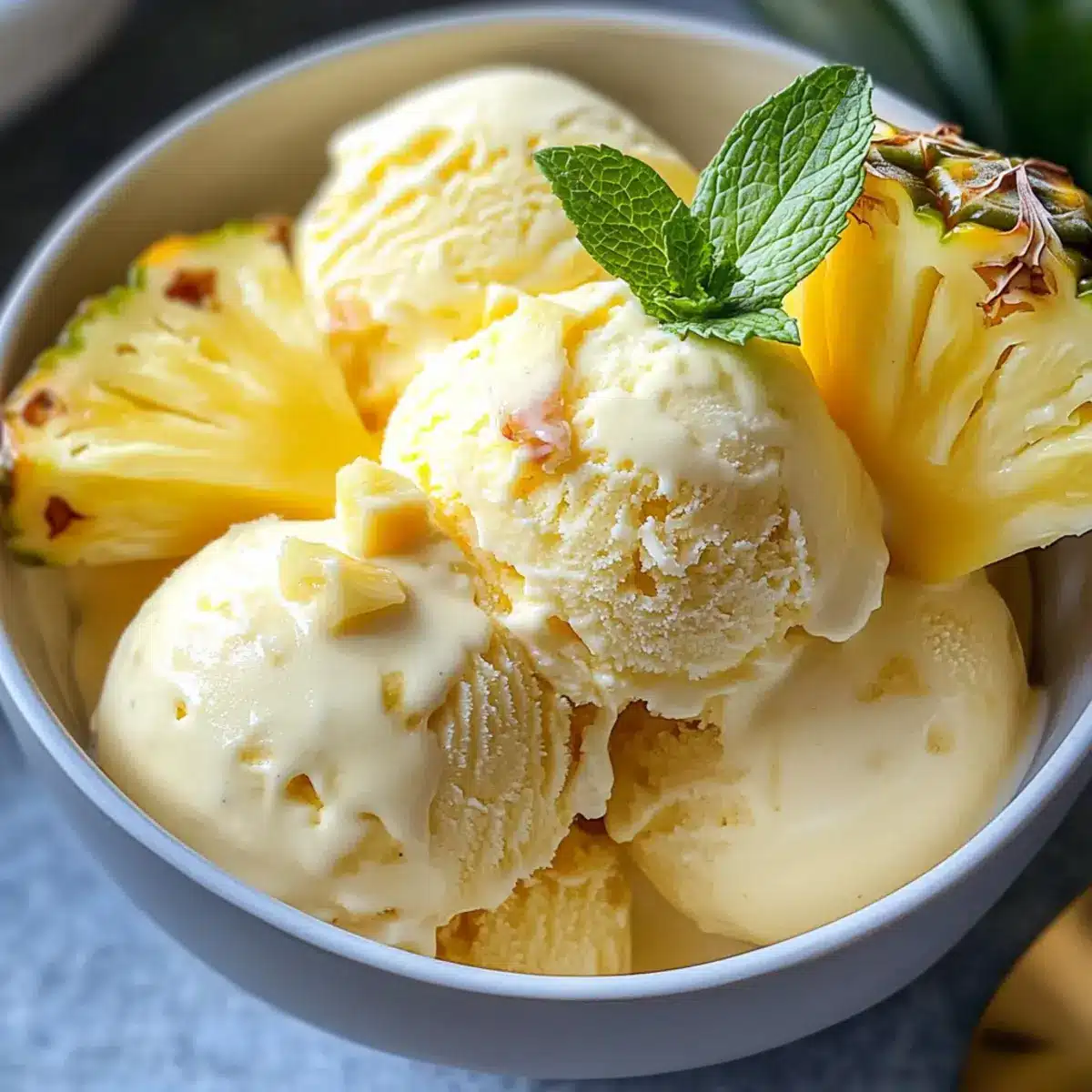 Ananas-Eiscreme