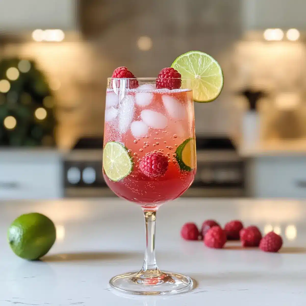 Himbeer-Limetten-Fizz