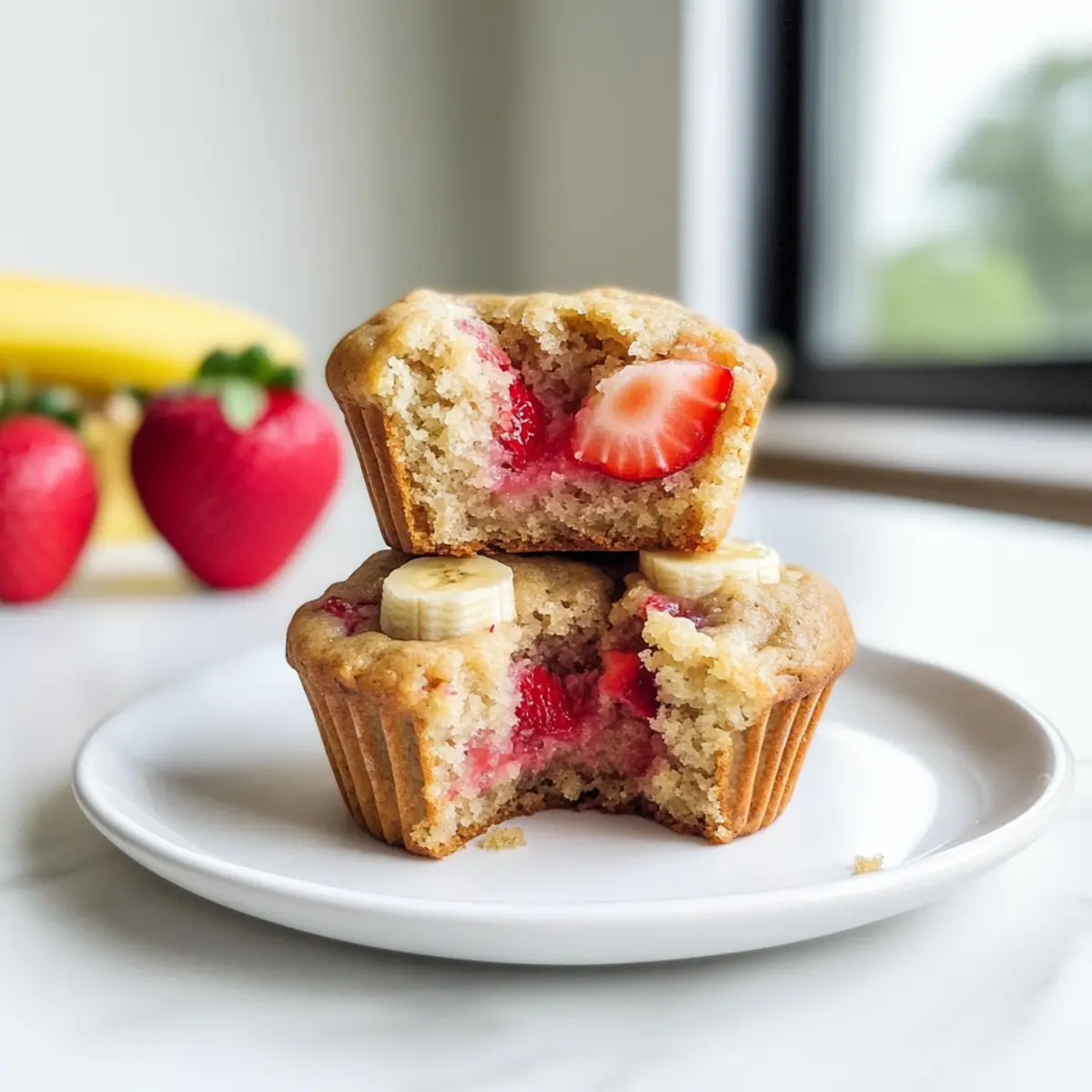 Erdbeer-Banane-Muffin