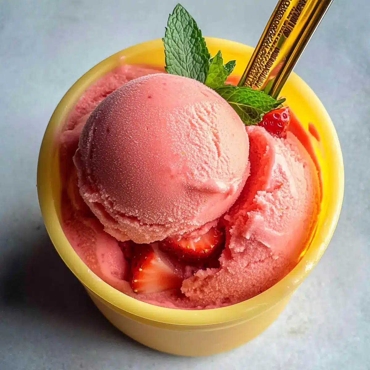 Erdbeer-Zitronen-Sorbet