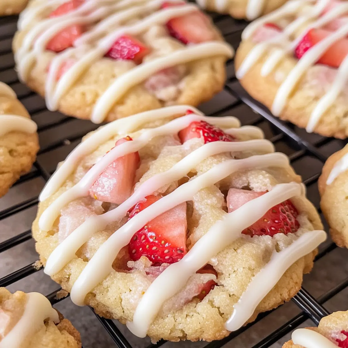 Erdbeerkuchen-Kekse