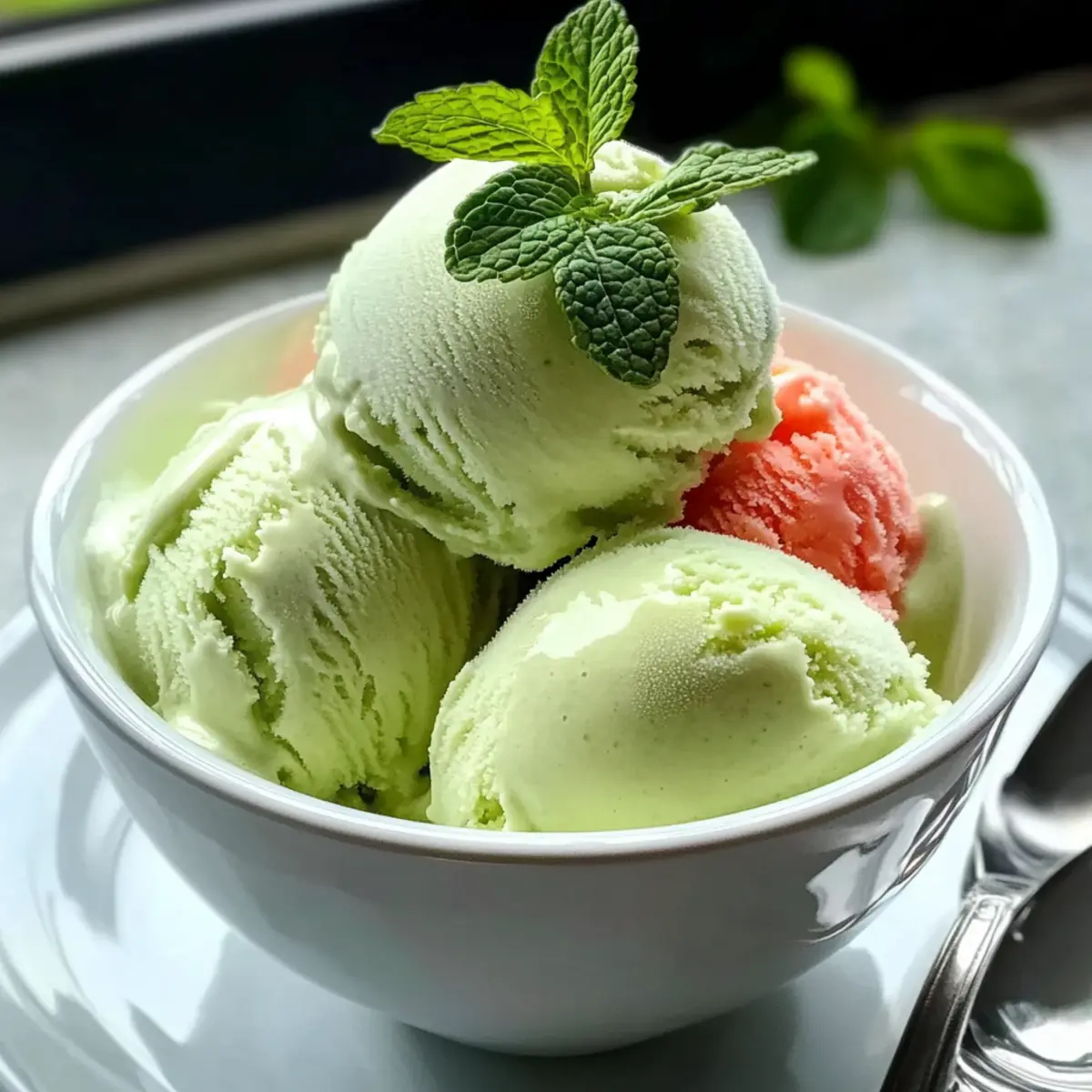 Frische Minze Eiscreme