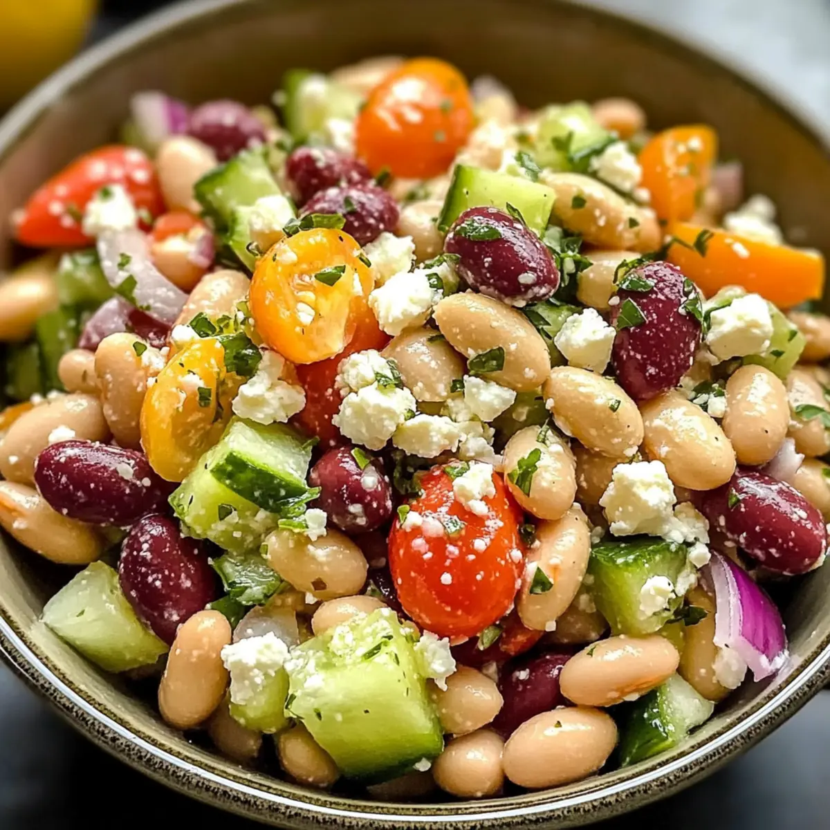 Griechischer Bohnensalat