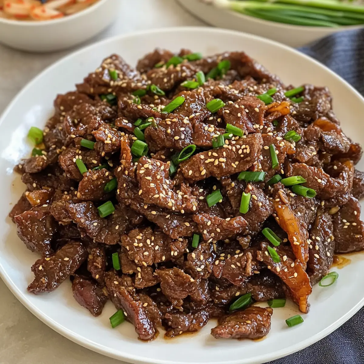 Koreanisches Rindfleisch Bulgogi