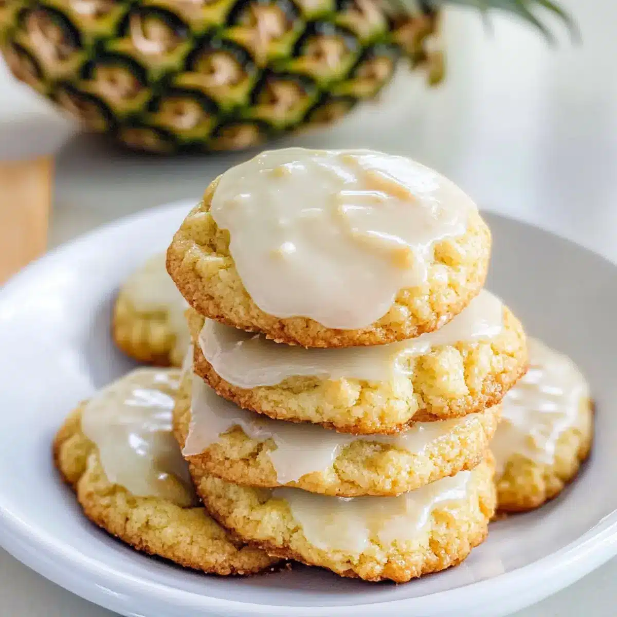 Weiche Ananas Kekse